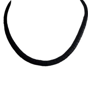 Sleek Black Shell Choker Necklace